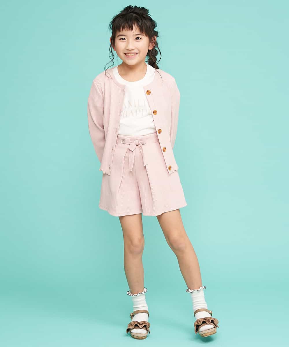 KJKFK32019 a.v.v KIDS(アー・ヴェ・ヴェ) [140-150]カフェモチーフプリントカットソー ピンク