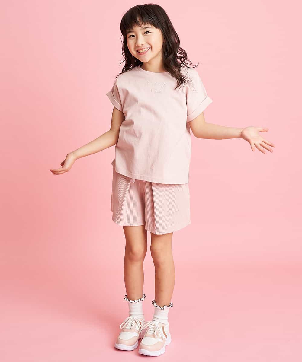 KJKFK32019 a.v.v KIDS(アー・ヴェ・ヴェ) [140-150]カフェモチーフプリントカットソー ピンク
