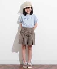 KJKFM32019 a.v.v KIDS(アー・ヴェ・ヴェ) [100-130]【接触冷感】ロールアップロゴＴシャツ[WEB限定サイズ] グリーン