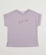 KJKFM32019 a.v.v KIDS(アー・ヴェ・ヴェ) [100-130]【接触冷感】ロールアップロゴＴシャツ[WEB限定サイズ] グリーン