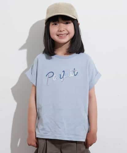 KJKFM32019 a.v.v KIDS [100-130]【接触冷感】ロールアップロゴＴシャツ[WEB限定サイズ]
