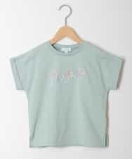 KJKFM32019 a.v.v KIDS(アー・ヴェ・ヴェ) [100-130]【接触冷感】ロールアップロゴＴシャツ[WEB限定サイズ] グリーン