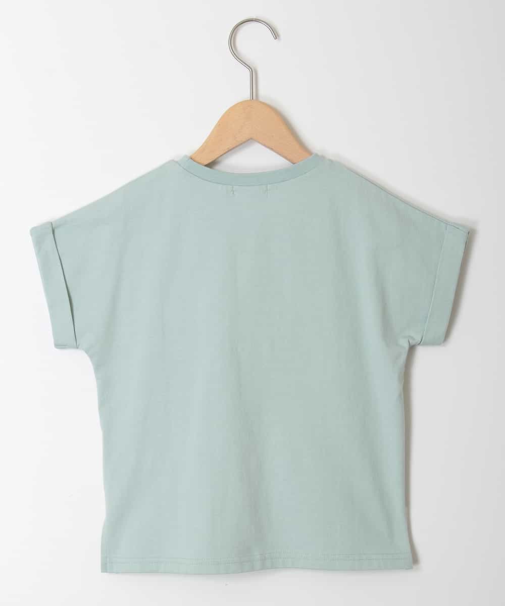 KJKFM32019 a.v.v KIDS(アー・ヴェ・ヴェ) [100-130]【接触冷感】ロールアップロゴＴシャツ[WEB限定サイズ] グリーン