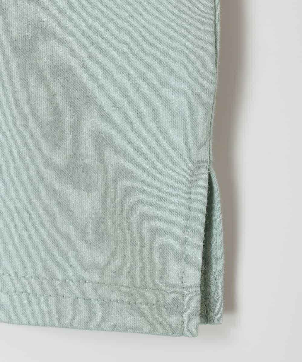 KJKFM32019 a.v.v KIDS(アー・ヴェ・ヴェ) [100-130]【接触冷感】ロールアップロゴＴシャツ[WEB限定サイズ] グリーン