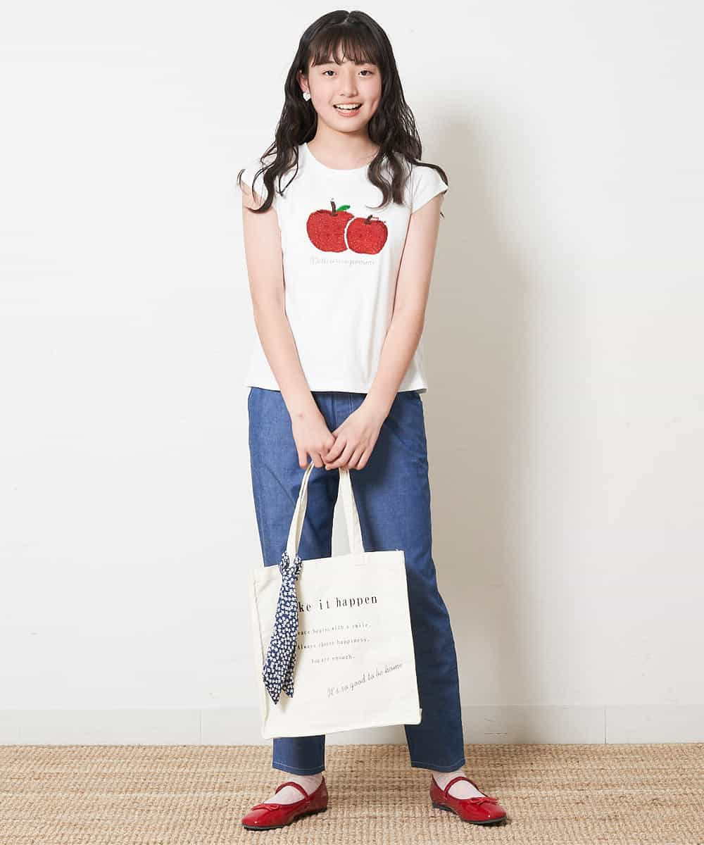 KJKFM37019 a.v.v KIDS(アー・ヴェ・ヴェ) [100-130]【接触冷感】トゥインクルスパンコールTシャツ[WEB限定サイズ] ミント(アイス)