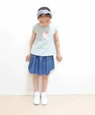 KJKFM37019 a.v.v KIDS(アー・ヴェ・ヴェ) [100-130]【接触冷感】トゥインクルスパンコールTシャツ[WEB限定サイズ] ミント(アイス)