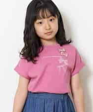 KJKFM39019 a.v.v KIDS(アー・ヴェ・ヴェ) [100-130]【接触冷感】リボンデザインＴシャツ[WEB限定サイズ] ピンク