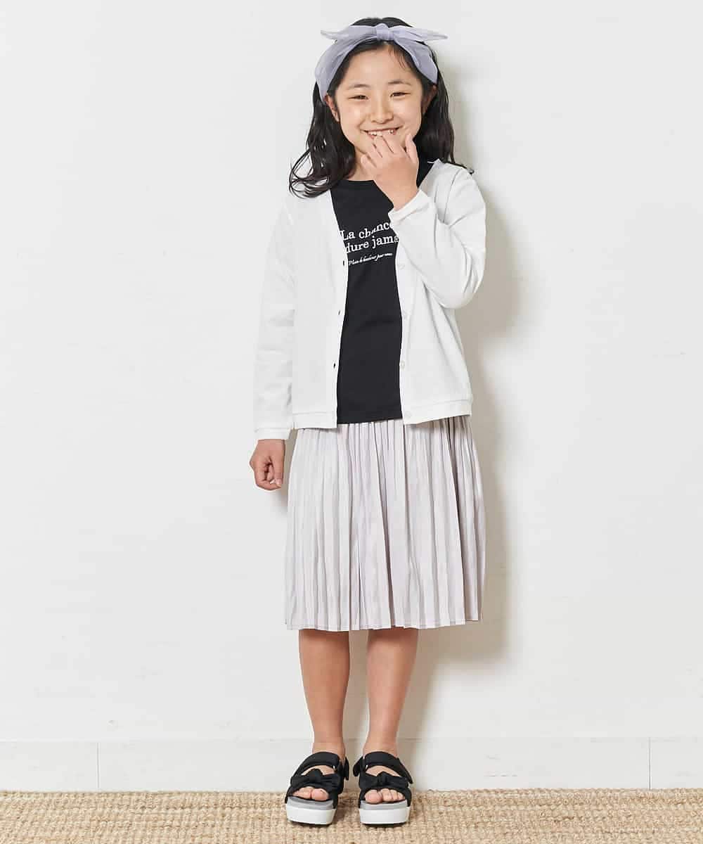 KJKFM40016 a.v.v KIDS(アー・ヴェ・ヴェ) [100-130]【接触冷感】ロゴカットソー[WEB限定サイズ] ブラック