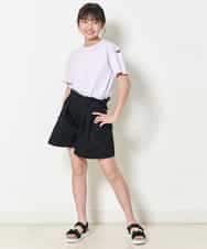 KJKFM44024 a.v.v KIDS(アー・ヴェ・ヴェ) [100-130]【接触冷感】スリットスリーブバックロゴカットソー[WEB限定サイズ] ホワイト