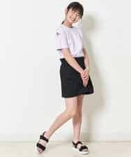 KJKFM44024 a.v.v KIDS(アー・ヴェ・ヴェ) [100-130]【接触冷感】スリットスリーブバックロゴカットソー[WEB限定サイズ] ホワイト