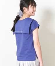 KJKFM50019 a.v.v KIDS(アー・ヴェ・ヴェ) [100-130]【接触冷感】セーラーカラーカットソー[WEB限定サイズ] ブルー