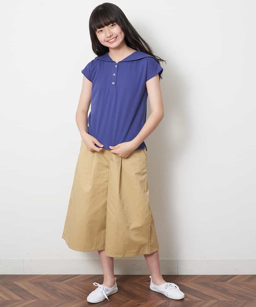 KJKFM50019 a.v.v KIDS(アー・ヴェ・ヴェ) [100-130]【接触冷感】セーラーカラーカットソー[WEB限定サイズ] ブラック