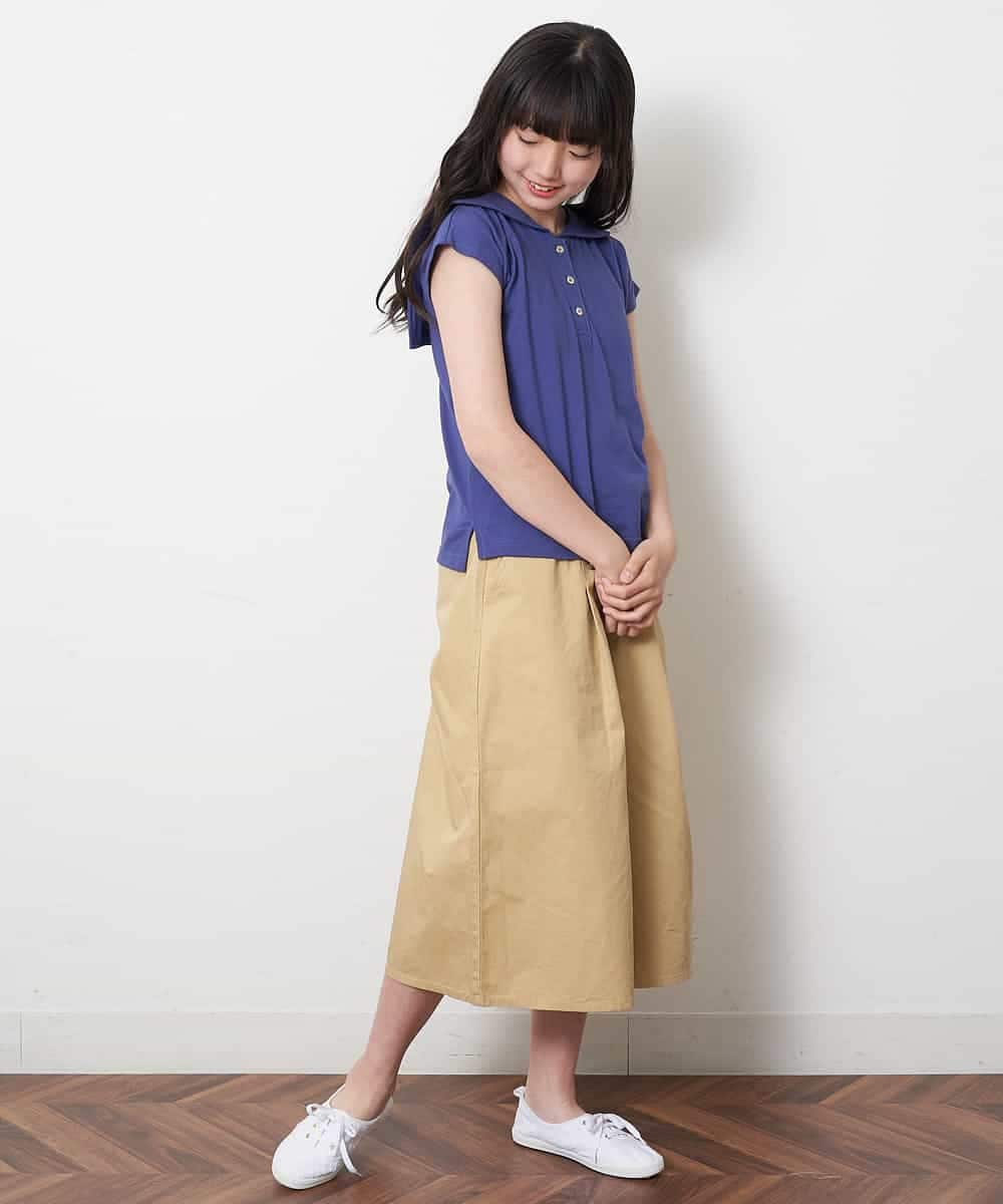 KJKFM50019 a.v.v KIDS(アー・ヴェ・ヴェ) [100-130]【接触冷感】セーラーカラーカットソー[WEB限定サイズ] ブラック