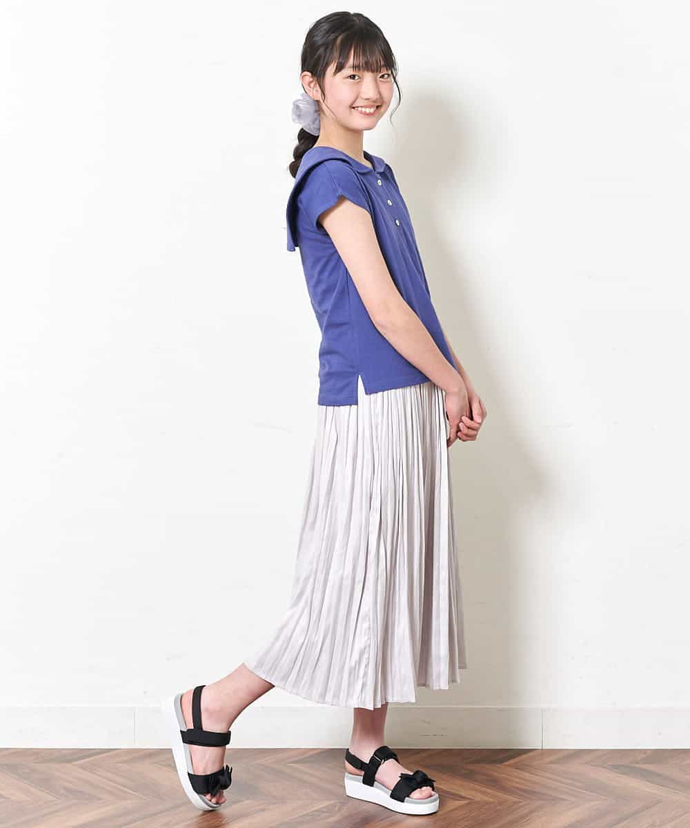 KJKFM50019 a.v.v KIDS(アー・ヴェ・ヴェ) [100-130]【接触冷感】セーラーカラーカットソー[WEB限定サイズ] ブラック