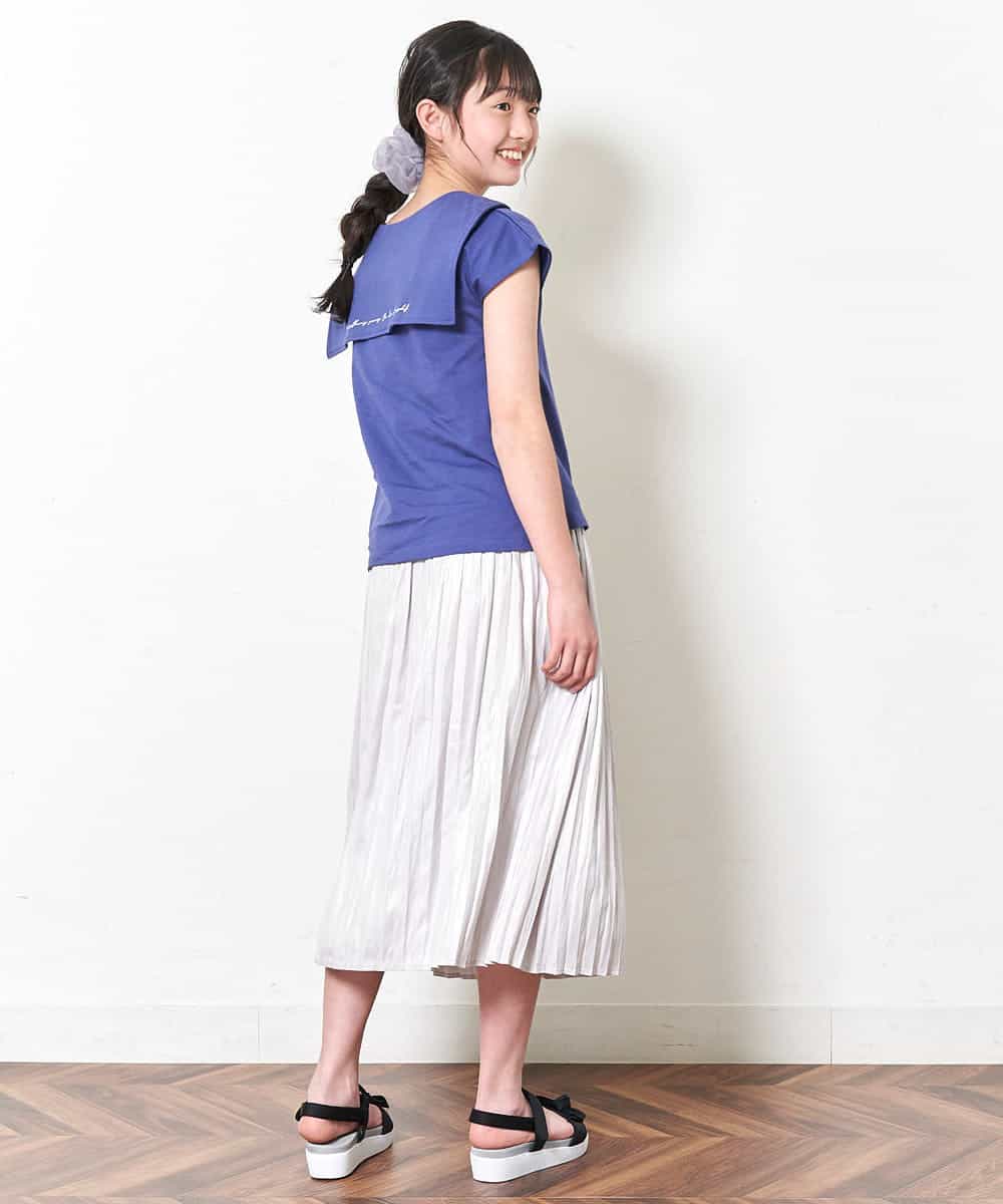 KJKFM50019 a.v.v KIDS(アー・ヴェ・ヴェ) [100-130]【接触冷感】セーラーカラーカットソー[WEB限定サイズ] ブラック