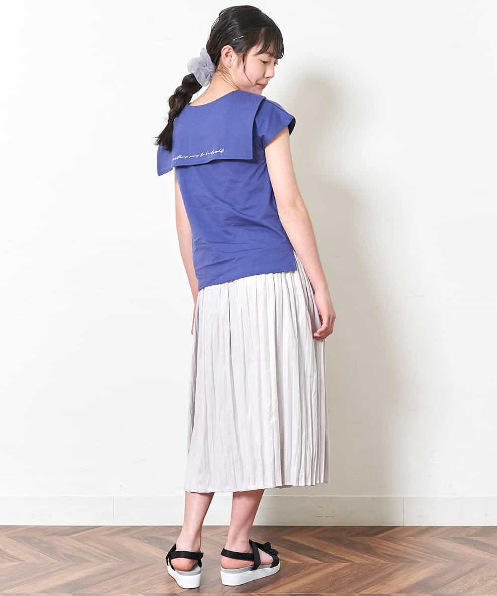 KJKFM50019 a.v.v KIDS(アー・ヴェ・ヴェ) [100-130]【接触冷感】セーラーカラーカットソー[WEB限定サイズ] ブラック