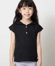 KJKFM50019 a.v.v KIDS(アー・ヴェ・ヴェ) [100-130]【接触冷感】セーラーカラーカットソー[WEB限定サイズ] ブラック