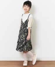 KJKFN27029 a.v.v KIDS(アー・ヴェ・ヴェ) [140-150]シャーリングパフスリーブカットソー ラベンダー