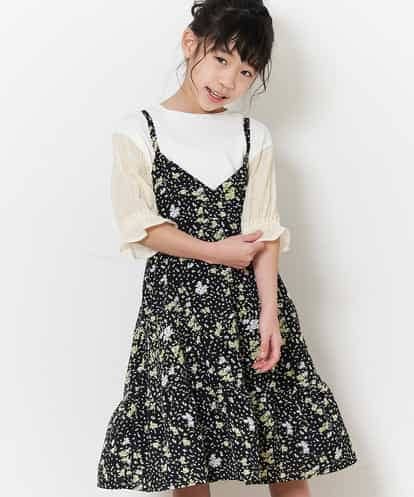 KJKFN27029 a.v.v KIDS [140-150]シャーリングパフスリーブカットソー