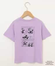 KJKFN85029 a.v.v KIDS(アー・ヴェ・ヴェ) [140-150]【数量限定】レトロキャラクターTシャツ ラベンダー