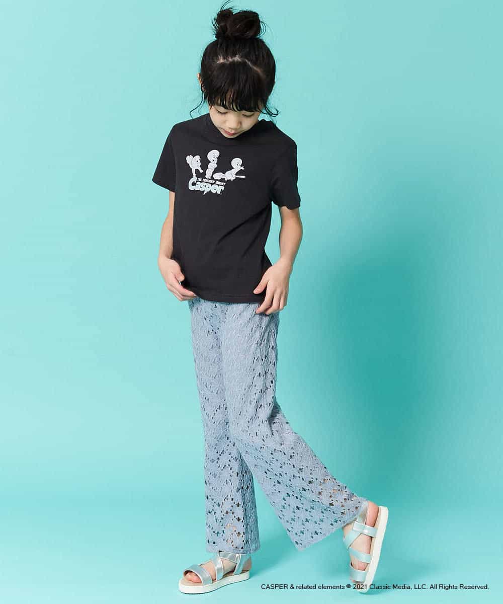 KJKFN85029 a.v.v KIDS(アー・ヴェ・ヴェ) [140-150]【数量限定】レトロキャラクターTシャツ ラベンダー