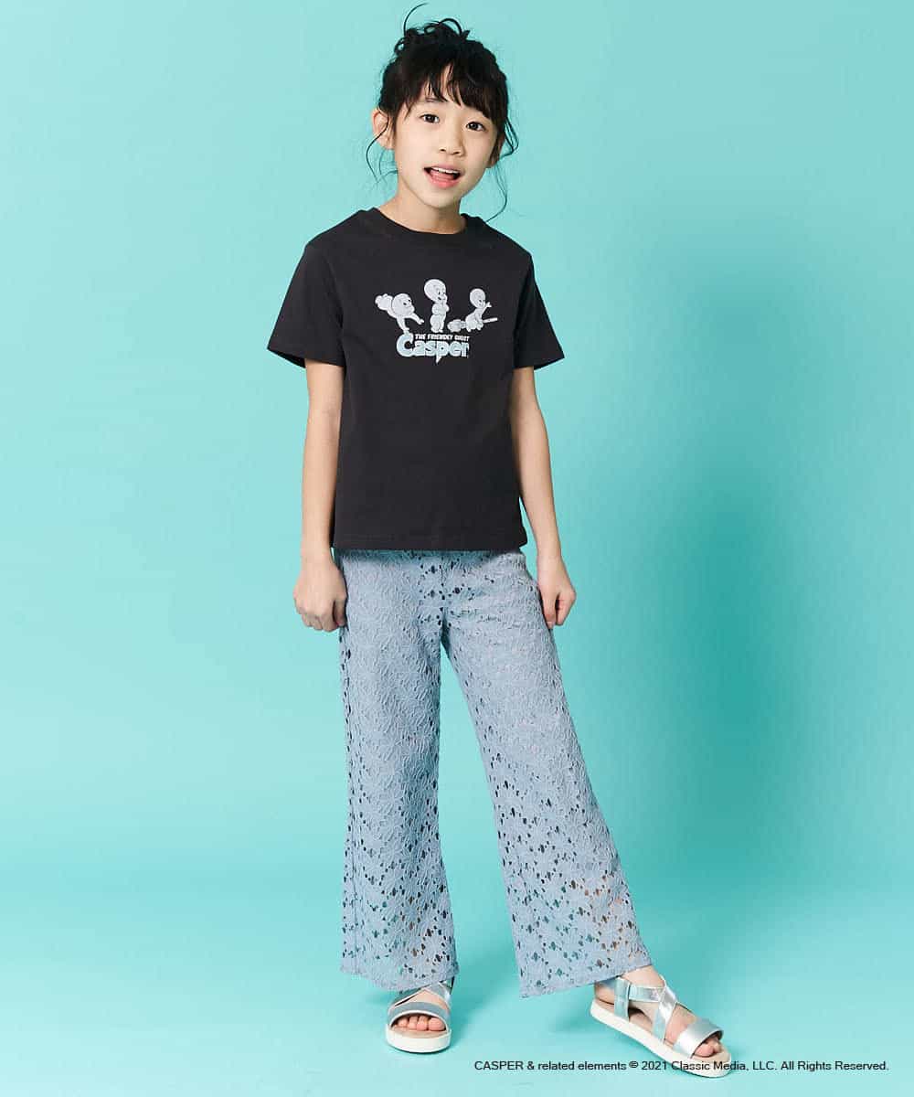 KJKFN85029 a.v.v KIDS(アー・ヴェ・ヴェ) [140-150]【数量限定】レトロキャラクターTシャツ ラベンダー
