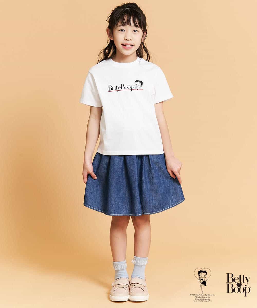 KJKFN85029 a.v.v KIDS(アー・ヴェ・ヴェ) [140-150]【数量限定】レトロキャラクターTシャツ ラベンダー