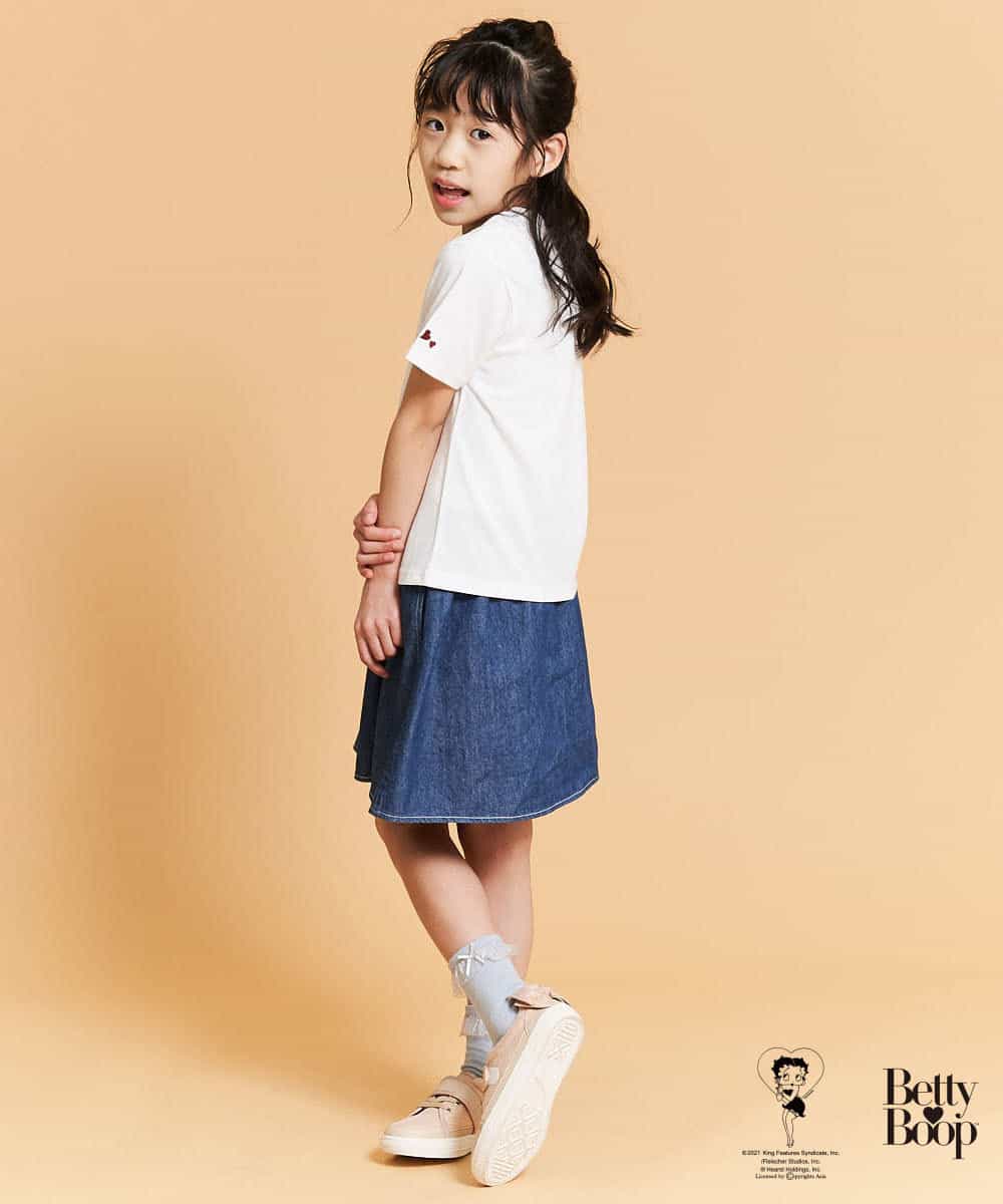 KJKFN85029 a.v.v KIDS(アー・ヴェ・ヴェ) [140-150]【数量限定】レトロキャラクターTシャツ ラベンダー