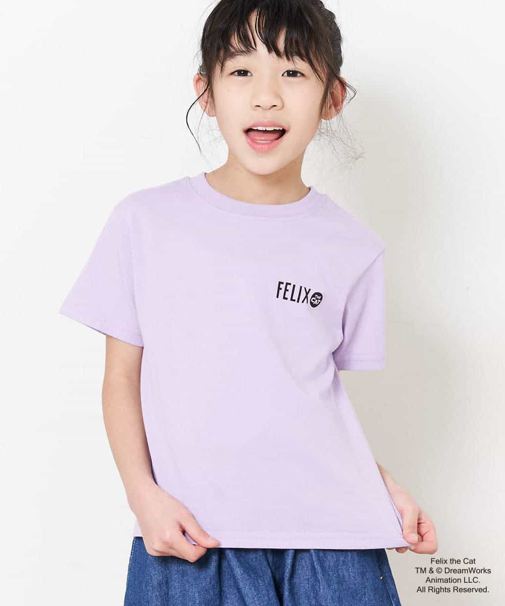 KJKFN85029 a.v.v KIDS(アー・ヴェ・ヴェ) [140-150]【数量限定】レトロキャラクターTシャツ ラベンダー