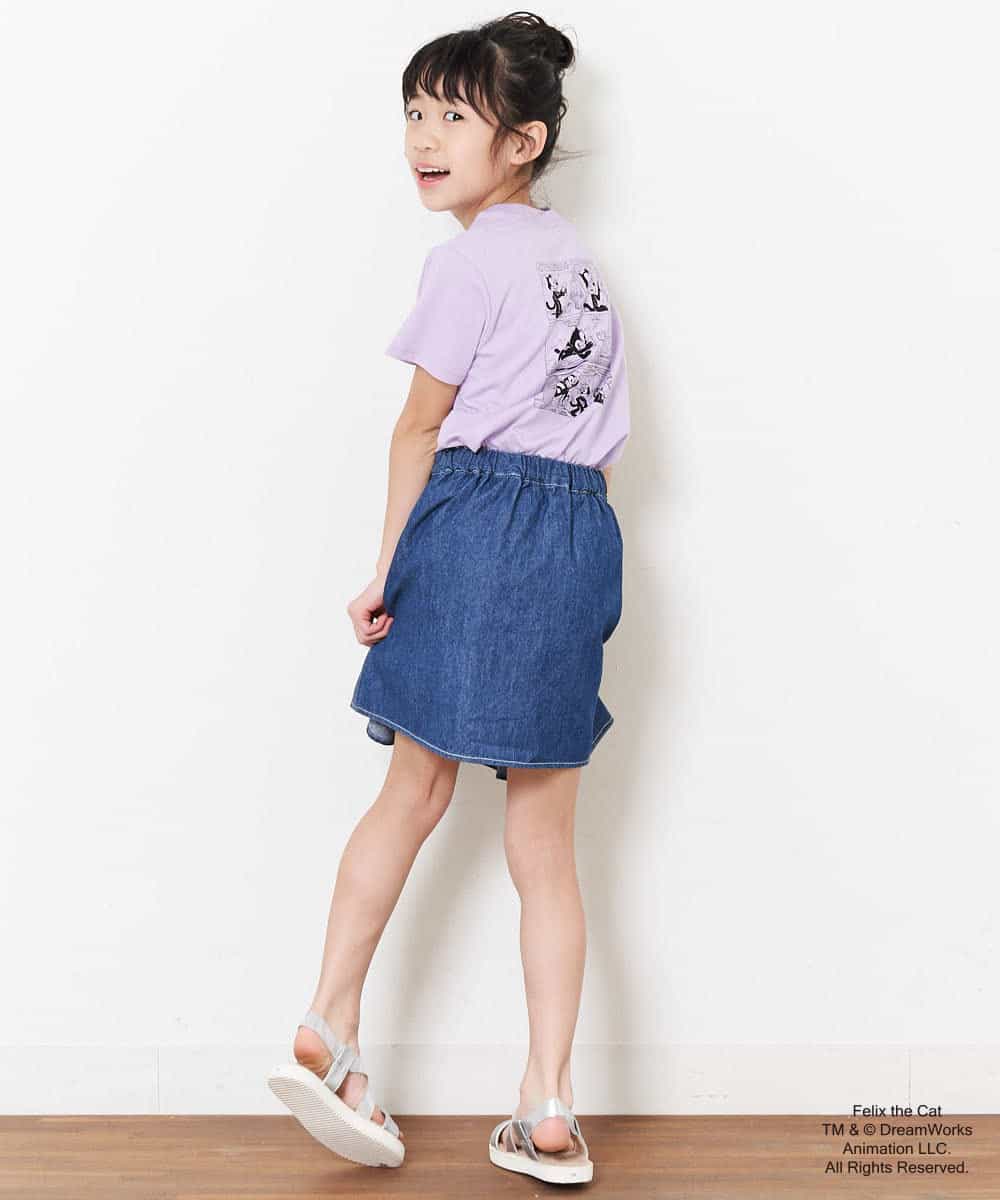KJKFN85029 a.v.v KIDS(アー・ヴェ・ヴェ) [140-150]【数量限定】レトロキャラクターTシャツ ラベンダー