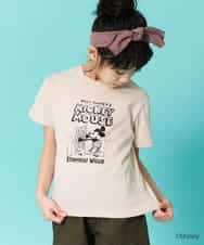 KJKFN85029 a.v.v KIDS(アー・ヴェ・ヴェ) [140-150]【数量限定】レトロキャラクターTシャツ ベージュ