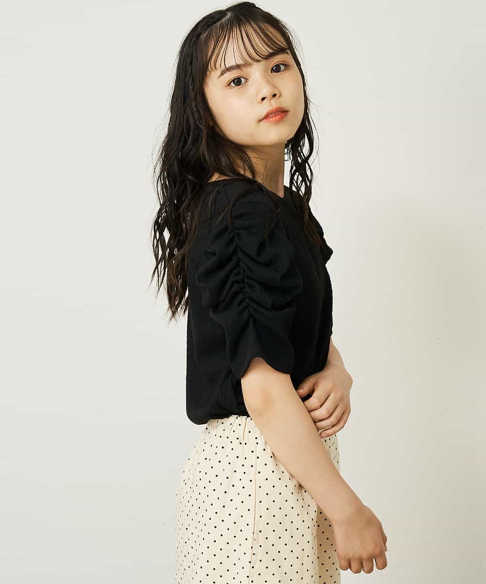 KJKFP51019 a.v.v KIDS(アー・ヴェ・ヴェ) [100-130]袖コンシャスヨウリュウカットソー ライトブルー
