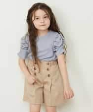 KJKFP51019 a.v.v KIDS(アー・ヴェ・ヴェ) [100-130]袖コンシャスヨウリュウカットソー ライトブルー