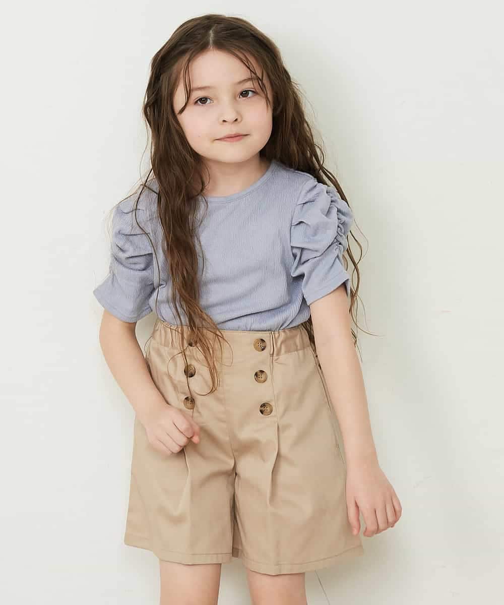 KJKFP51019 a.v.v KIDS(アー・ヴェ・ヴェ) [100-130]袖コンシャスヨウリュウカットソー ライトブルー