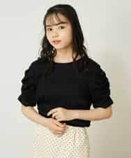 KJKFP51019 a.v.v KIDS(アー・ヴェ・ヴェ) [100-130]袖コンシャスヨウリュウカットソー ブラック