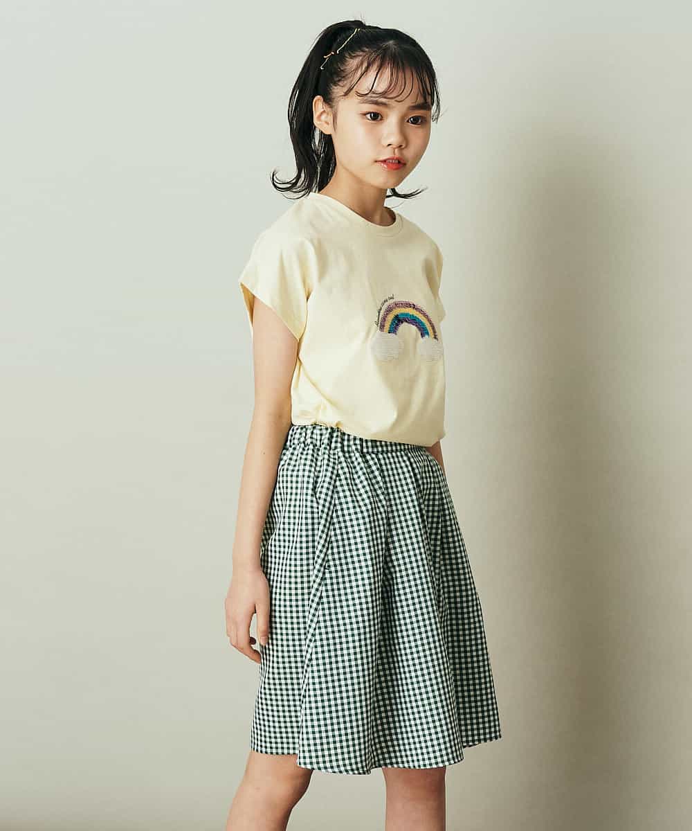 KJKFP54019 a.v.v KIDS(アー・ヴェ・ヴェ) [100-130]アイスタッチレモンコレクションTシャツ ピンク