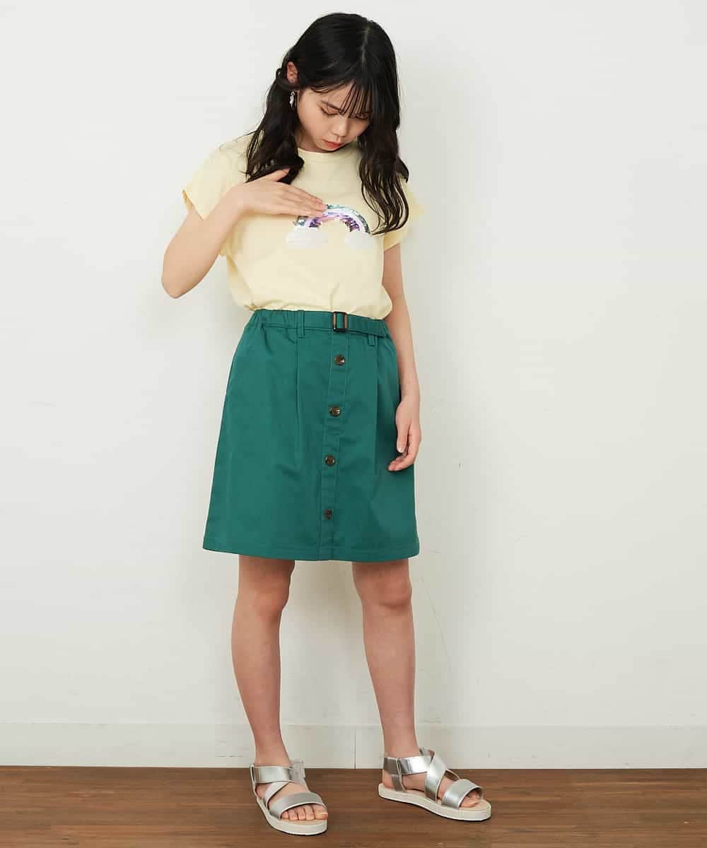 KJKFP54019 a.v.v KIDS(アー・ヴェ・ヴェ) [100-130]アイスタッチレモンコレクションTシャツ ピンク