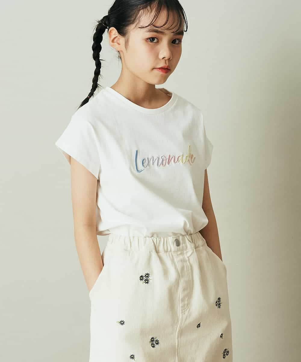 KJKFP54019 a.v.v KIDS(アー・ヴェ・ヴェ) [100-130]アイスタッチレモンコレクションTシャツ ピンク