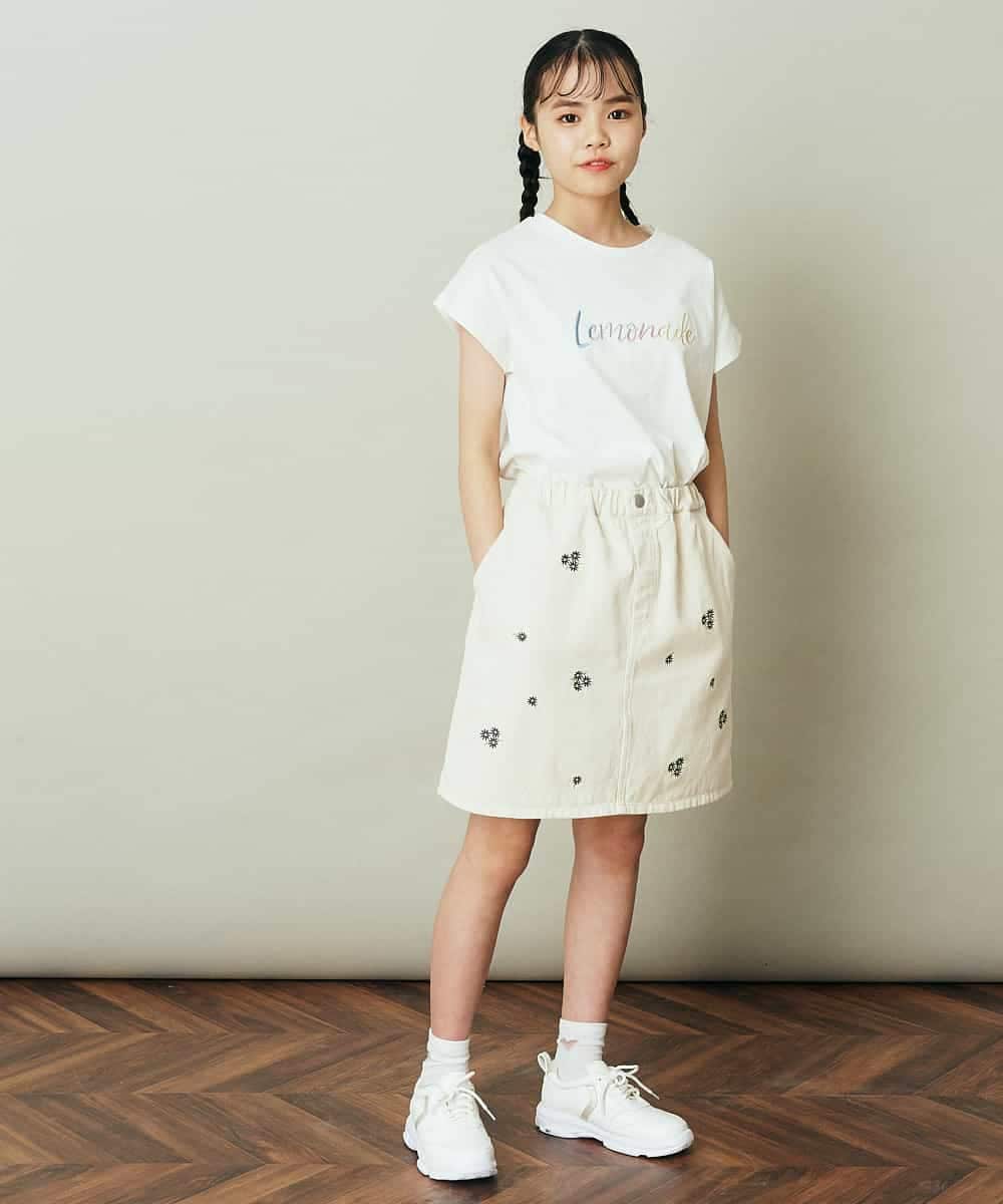 KJKFP54019 a.v.v KIDS(アー・ヴェ・ヴェ) [100-130]アイスタッチレモンコレクションTシャツ ピンク