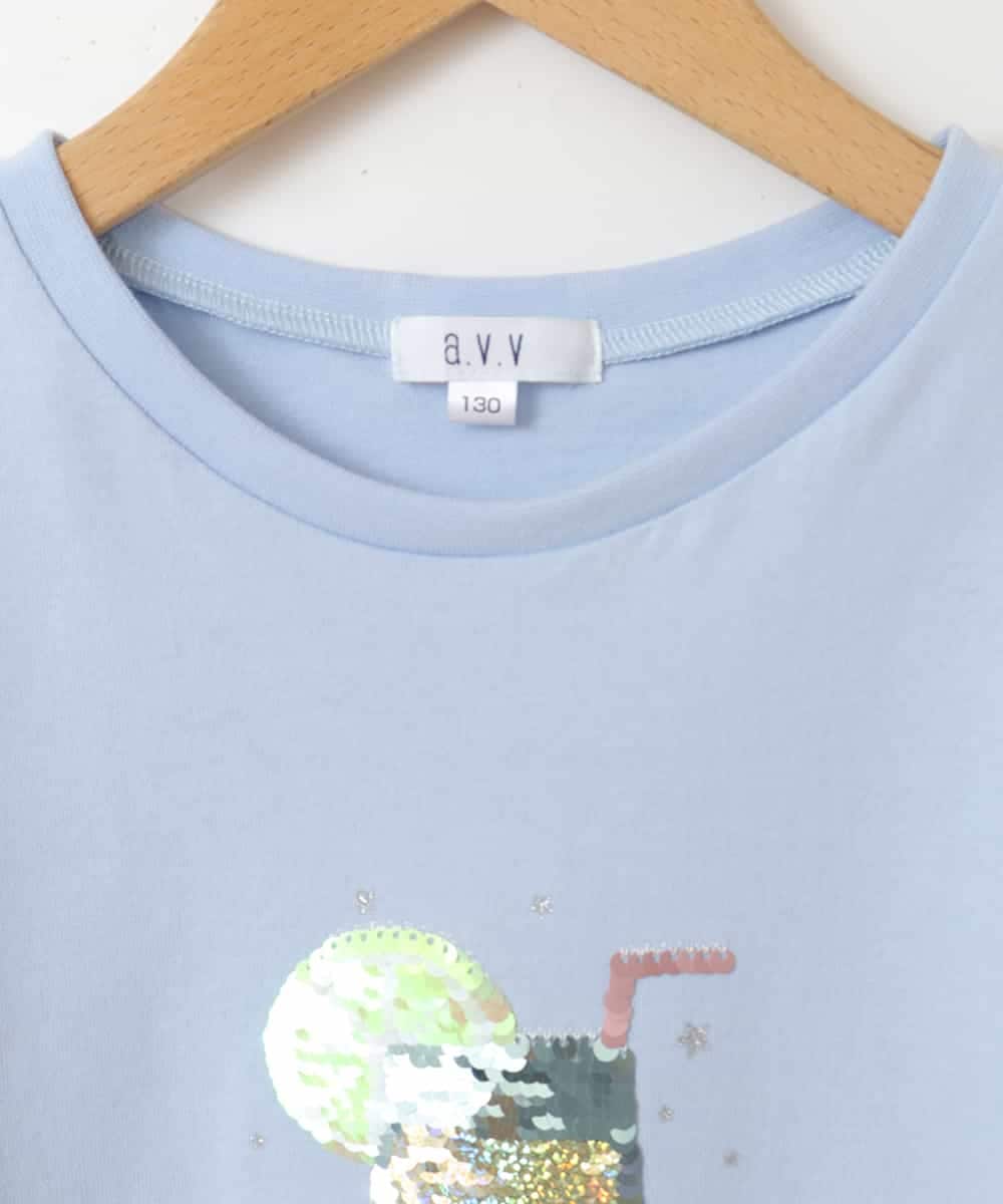 KJKFP54019 a.v.v KIDS(アー・ヴェ・ヴェ) [100-130]アイスタッチレモンコレクションTシャツ ピンク