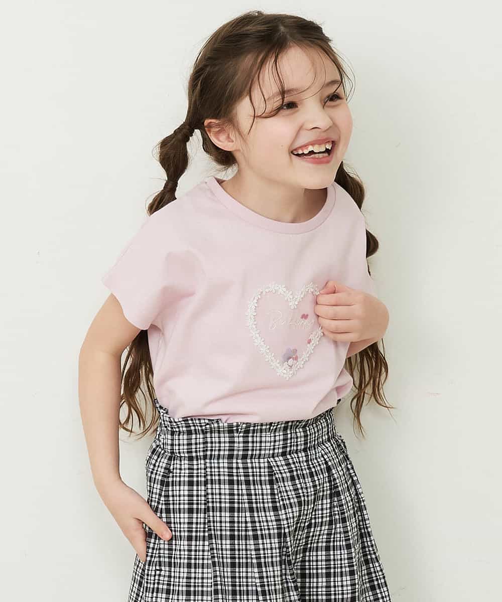 KJKFP54019 a.v.v KIDS(アー・ヴェ・ヴェ) [100-130]アイスタッチレモンコレクションTシャツ ピンク