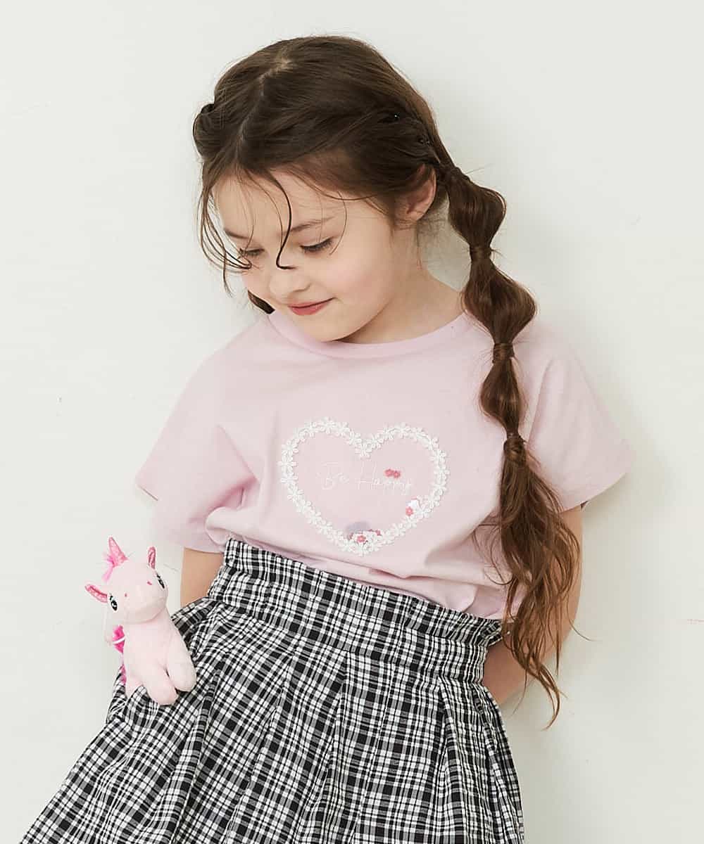 KJKFP54019 a.v.v KIDS(アー・ヴェ・ヴェ) [100-130]アイスタッチレモンコレクションTシャツ ピンク