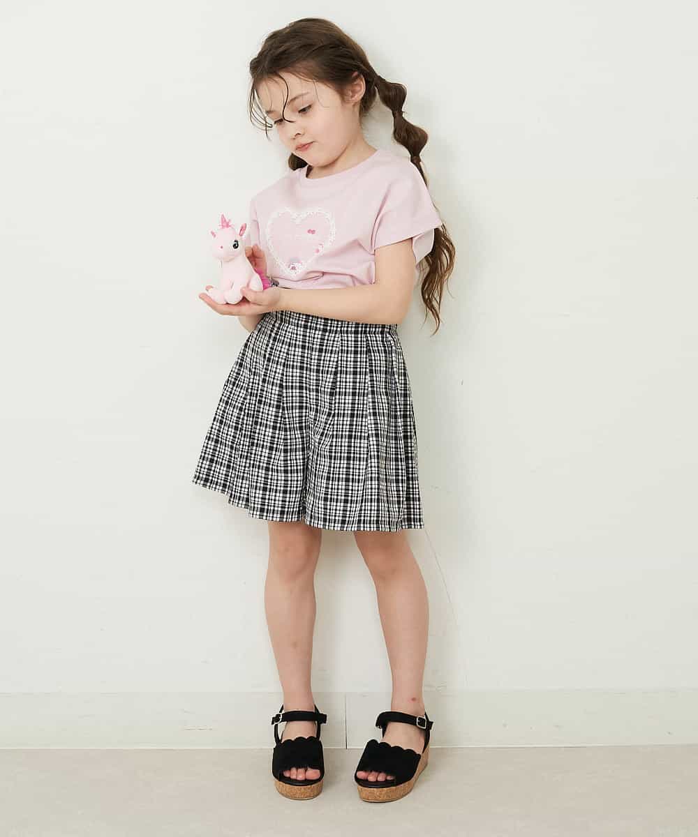 KJKFP54019 a.v.v KIDS(アー・ヴェ・ヴェ) [100-130]アイスタッチレモンコレクションTシャツ ピンク