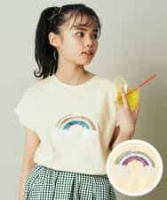 KJKFP54019 a.v.v KIDS(アー・ヴェ・ヴェ) [100-130]アイスタッチレモンコレクションTシャツ ライトイエロー