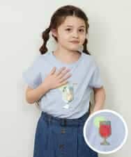 KJKFP54019 a.v.v KIDS(アー・ヴェ・ヴェ) [100-130]アイスタッチレモンコレクションTシャツ ライトブルー