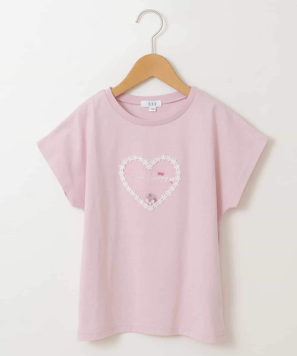 KJKFP54019 a.v.v KIDS(アー・ヴェ・ヴェ) [100-130]アイスタッチレモンコレクションTシャツ ピンク