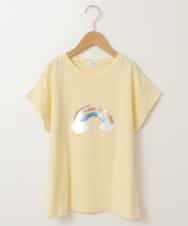 KJKFP54019 a.v.v KIDS(アー・ヴェ・ヴェ) [100-130]アイスタッチレモンコレクションTシャツ ライトイエロー