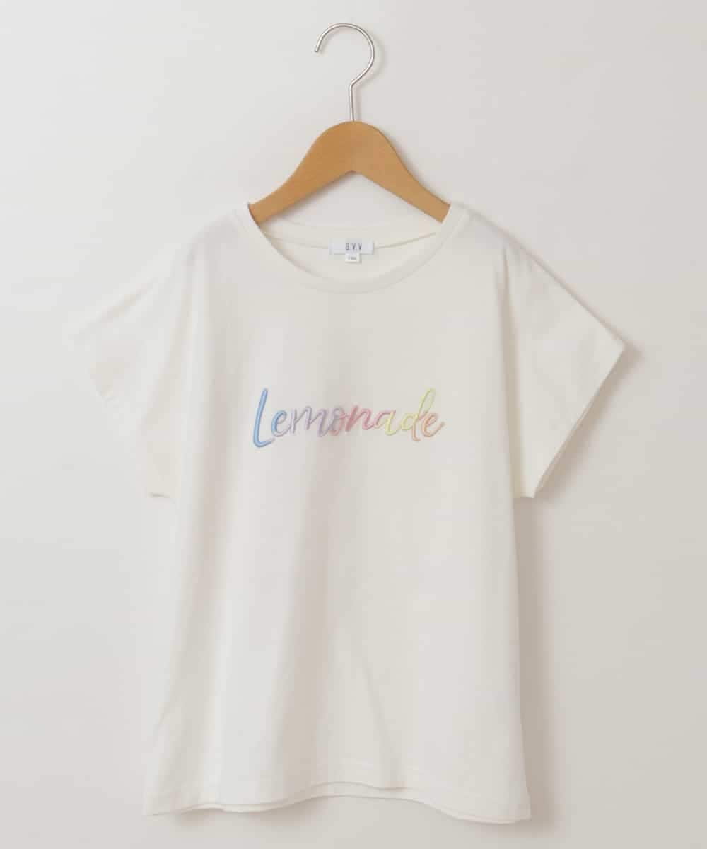 KJKFP54019 a.v.v KIDS(アー・ヴェ・ヴェ) [100-130]アイスタッチレモンコレクションTシャツ ホワイト