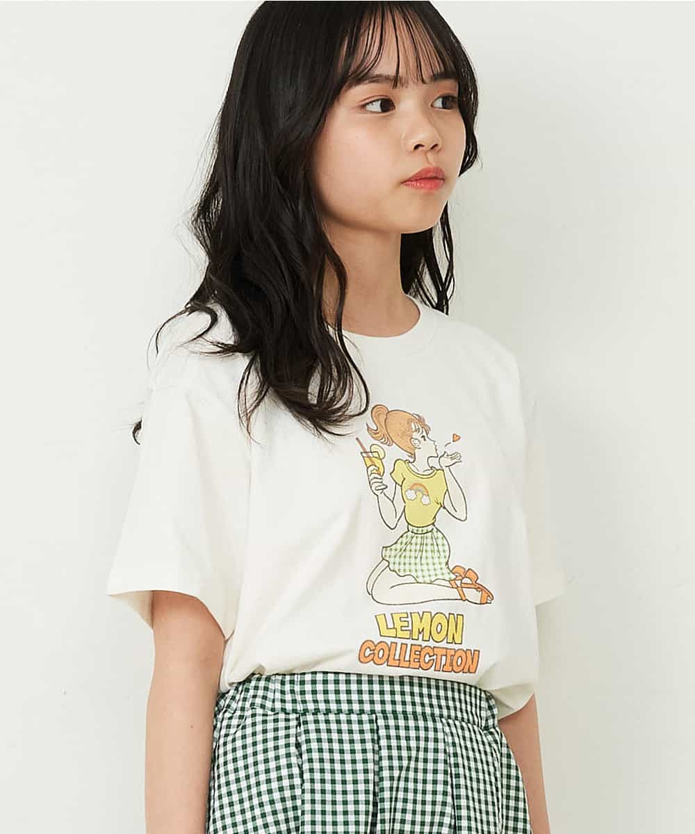 KJKFQ84029 a.v.v KIDS(アー・ヴェ・ヴェ) [140-150]サンレモコラボプリントTシャツ ホワイト