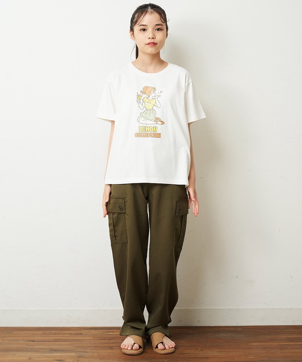 KJKFQ84029 a.v.v KIDS(アー・ヴェ・ヴェ) [140-150]サンレモコラボプリントTシャツ ホワイト